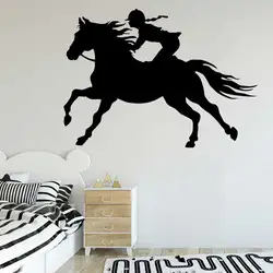 Horse Racing Women Equestrian Wall Sticker Horse Riding Racecourse Farm Kids Room Bedroom Decor Vinyl Wall Decal Unique Gift 7
