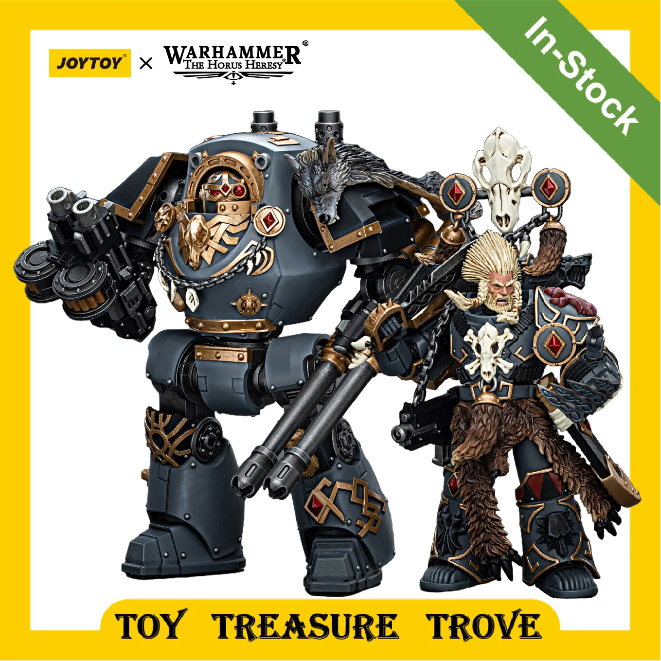 [IN STOCK] JOYTOY Warhammer 40k 1/18 Action Figures Space Wolves Contemptor Dreadnought Geigor Fell-Hand Anime Model Toy