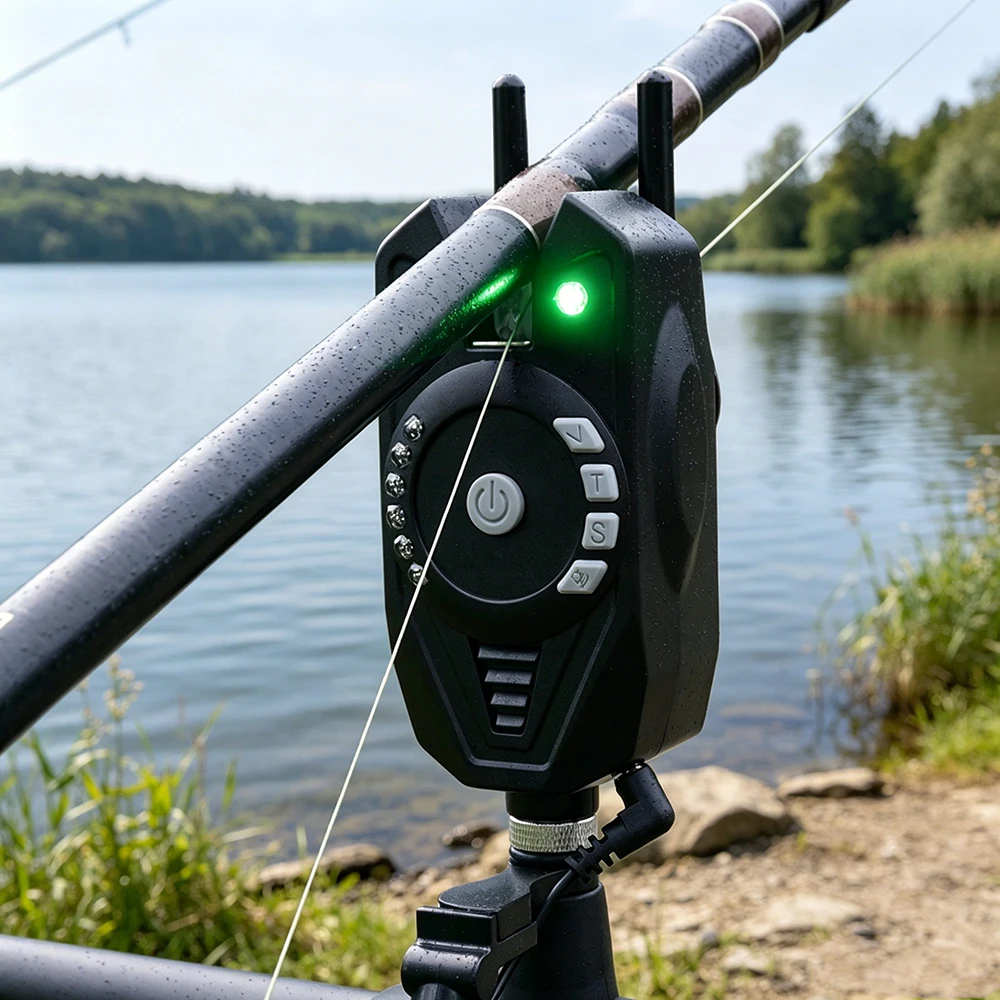 HIRISI SD11 3+1 Wireless Fishing Bite Alarm,150M Remote,Adjustable Vibration Mute LED Night Indicator Carp Fishing Accessories view 5