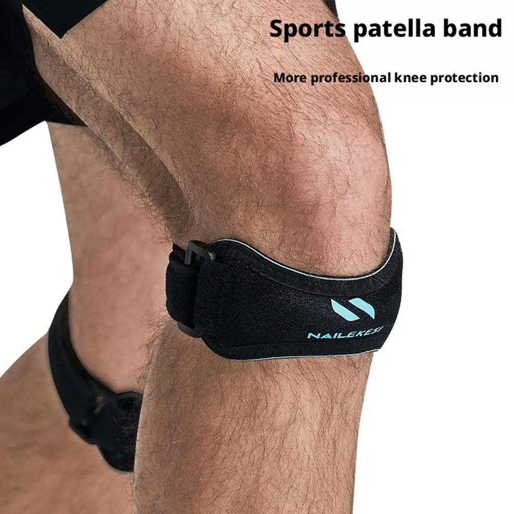 1 قطعة دعامة دعم الركبة الرضفة استقرار حزام قابل للتعديل لتشغيل التنزه كرة السلة لاعبا الركبة التهاب الأوتار الإغاثة