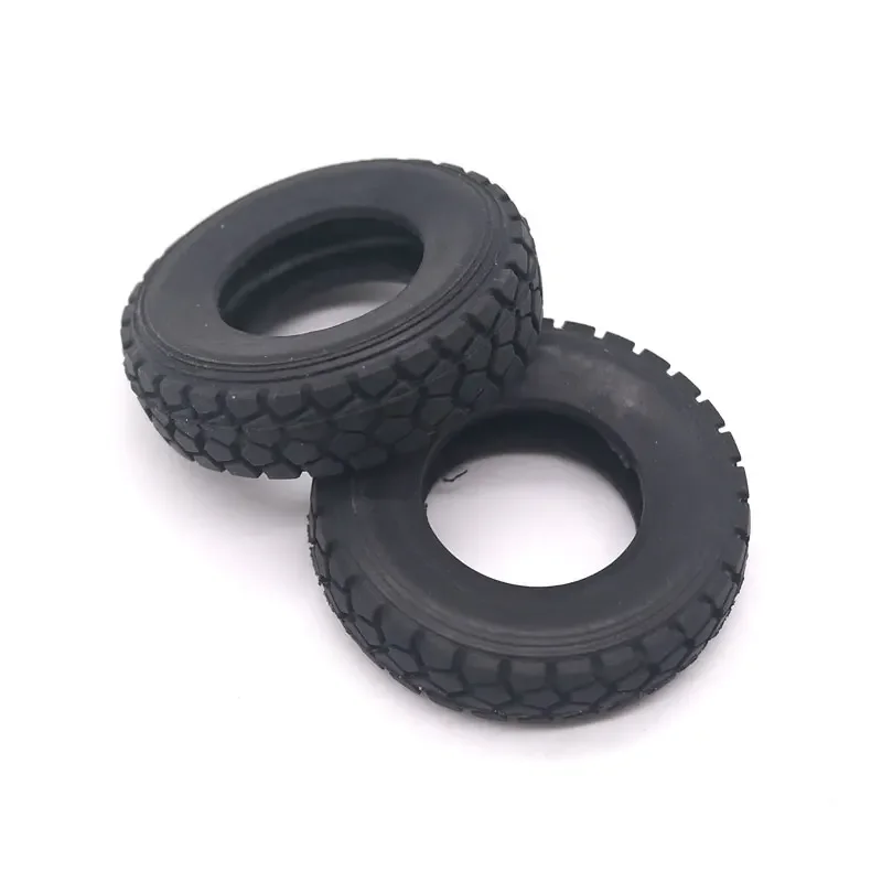 Qin24 2PCS 1/24 RC 43MM Truck Hard Tires For Heavy Truck