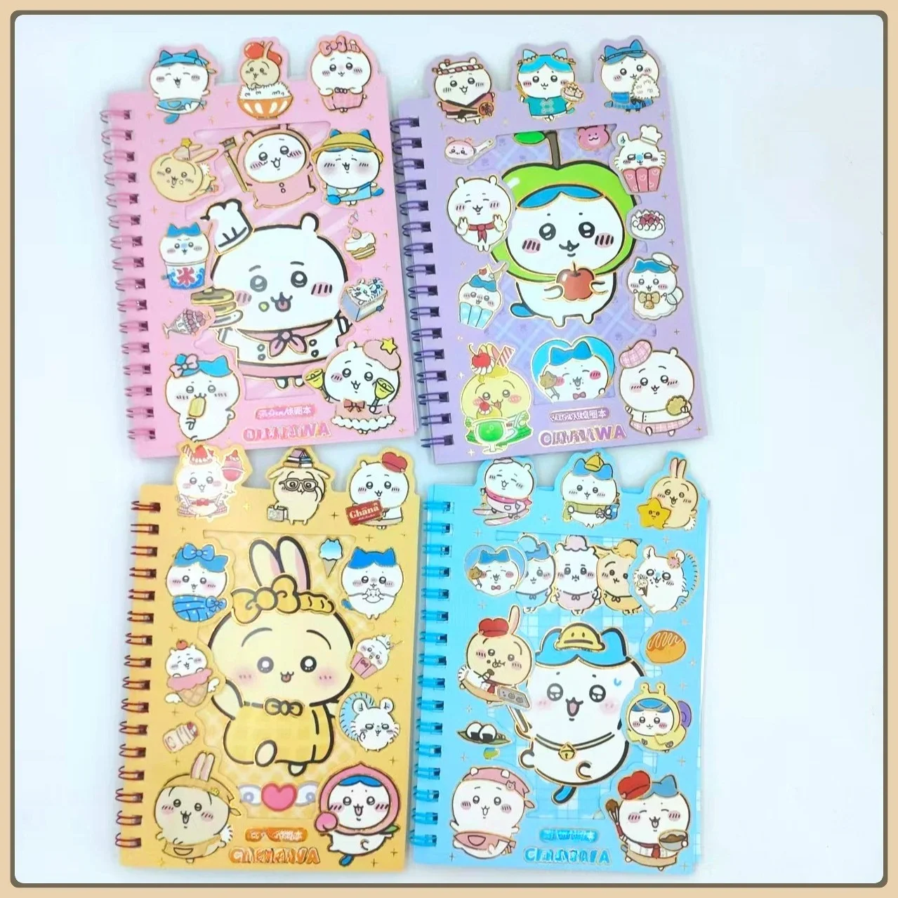 

jiyi Coil Notebook Three in One Cartoon Hand Drawn Cover Student Stationery Cute and Beautiful Children Gift