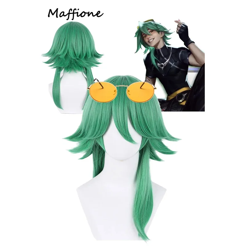 Игра LoL Heartsteel Ezreal, парик для косплея, очки, аксессуары для костюмов, маскировочный головной убор для взрослых и мужчин, мужской костюм для ролевых игр на Хэллоуин, реквизит