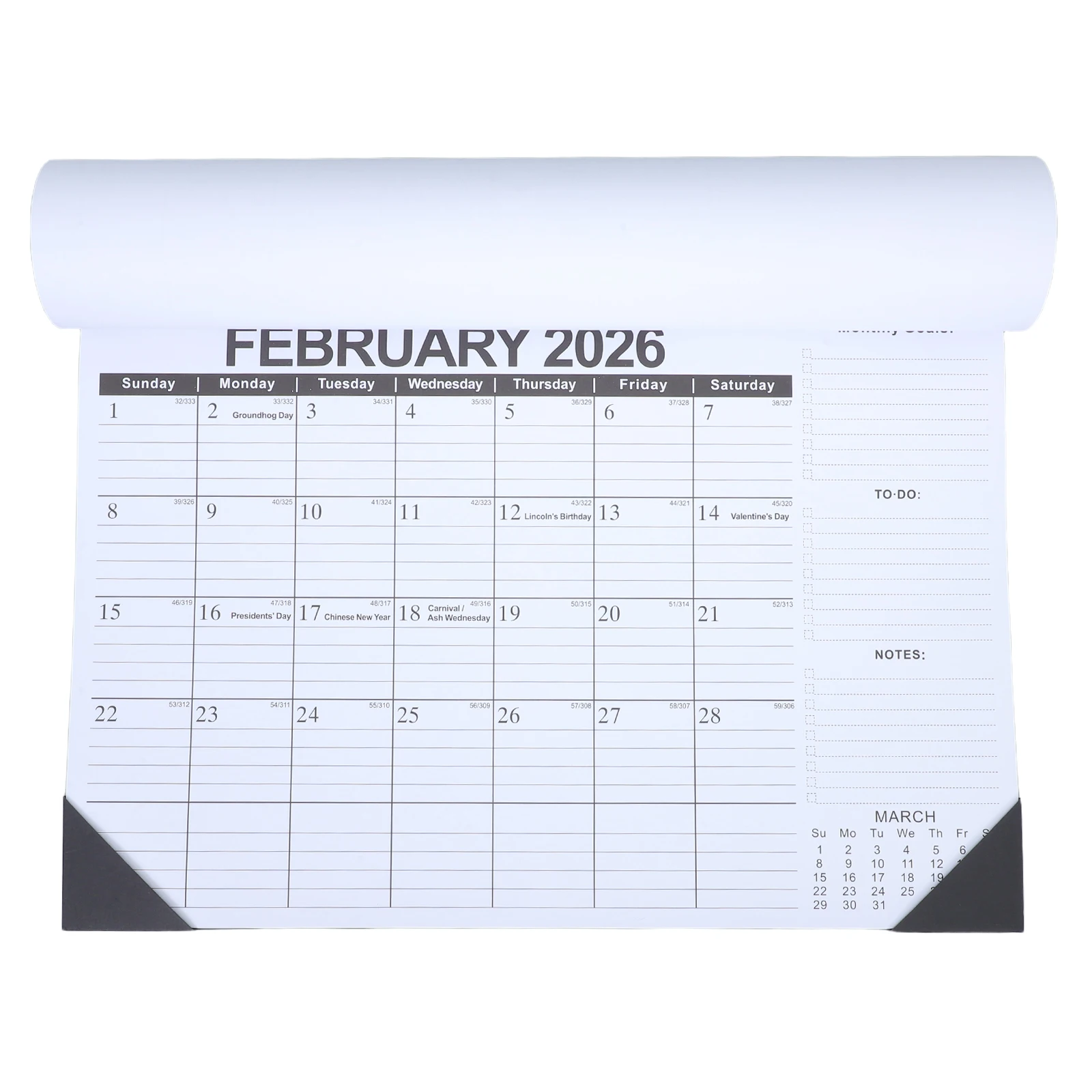 

18-Month Wall 2025-2026 Large Grid Vertical Planner For Home Office School Hanging Thick Paper Minimalist Design Yearly Planning