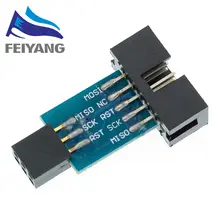 10Pin to 6Pin Adapter with USBASP USBISP for AVR #6