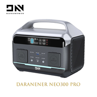 DaranEner NEO300 Pro Portable Power Station, 299Wh LiFePO4 Battery, 600W Output, 5 Input Charging Methods, 4 LED Mode