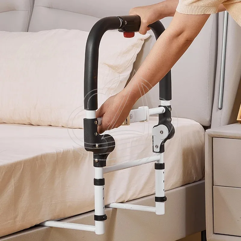 Folding Bedside Support Rail for Elderly Bed Get Up Assist Anti-Fall Handrail