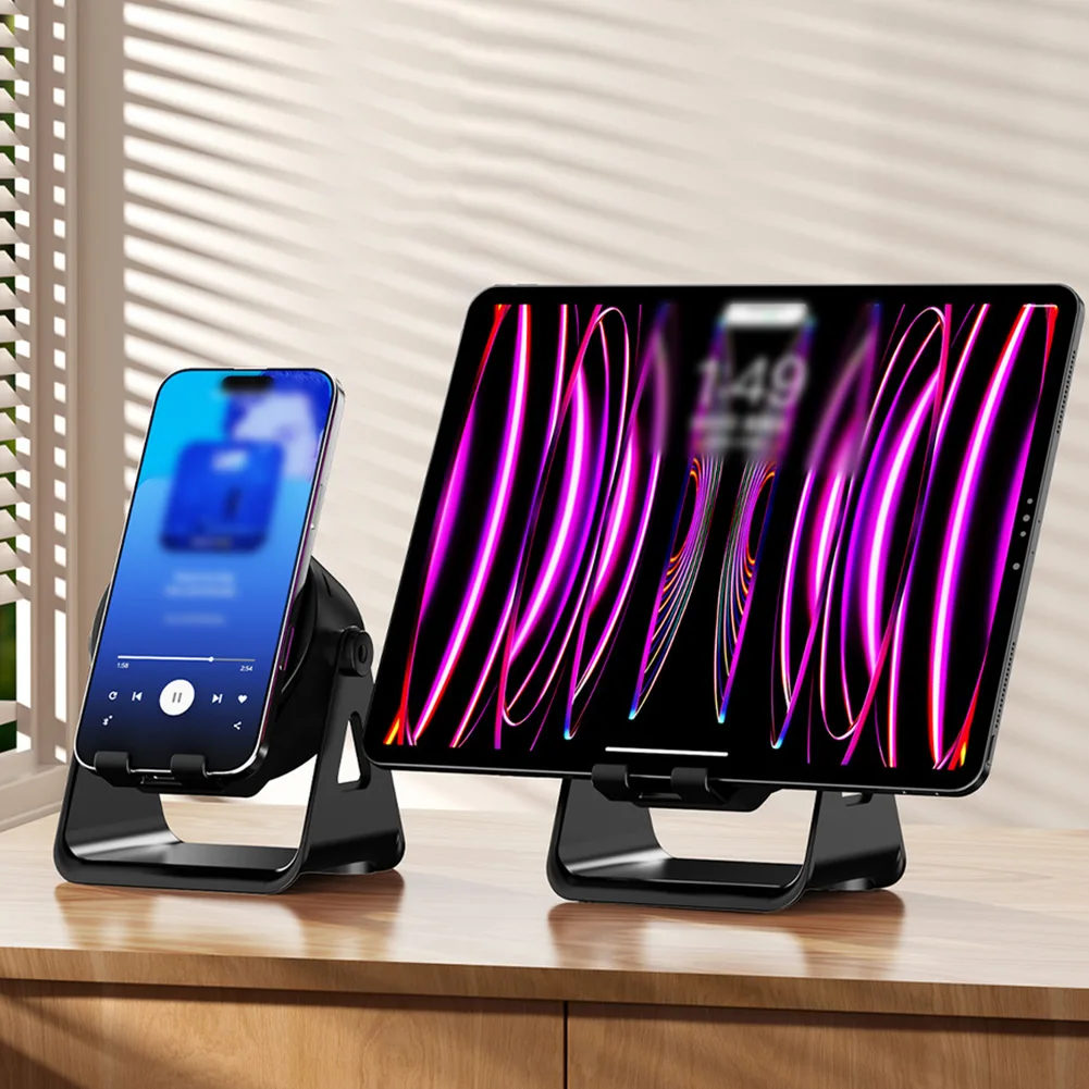 

Wireless Induction Speaker with Bluetooth-compatible Speaker Stereo Sound Cell Phone Stand for Home and Outdoors