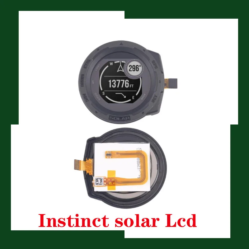 Black Original Panel Part For GARMIN Instinct Solar Watch LCD Screen GPS Smart Replacement Repair Display