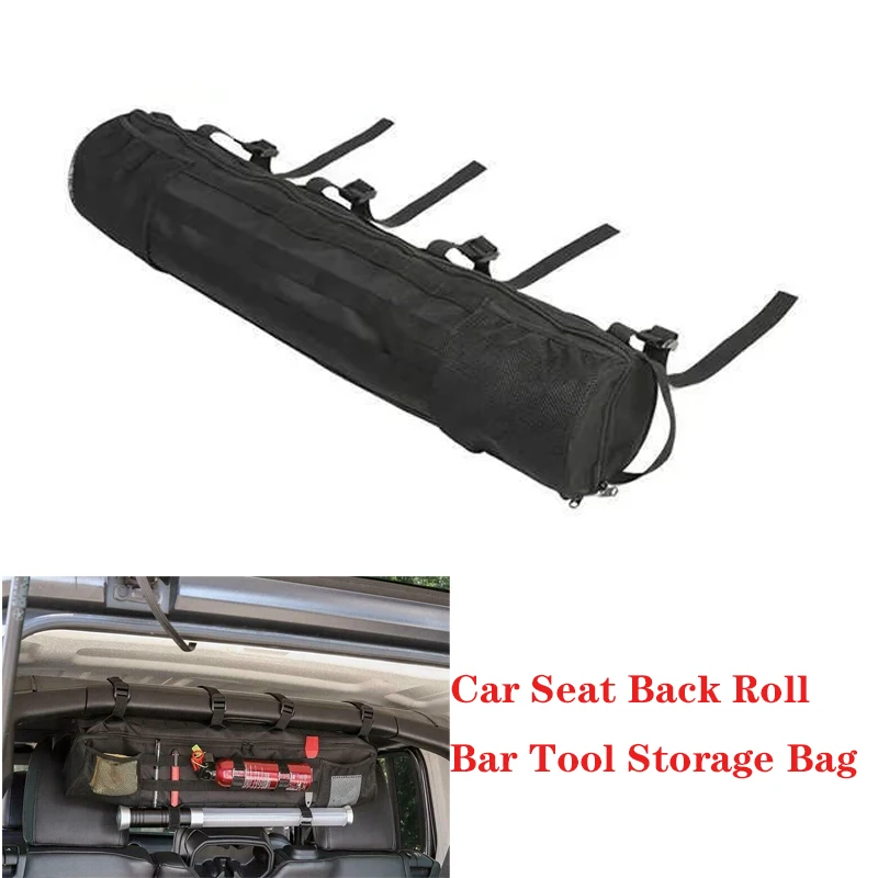 

Car Universal Seat Back Roll Bar Tool Storage Bag Organizer for Jeep Wrangler JK/JL for Ford Bronco Interior Accessories