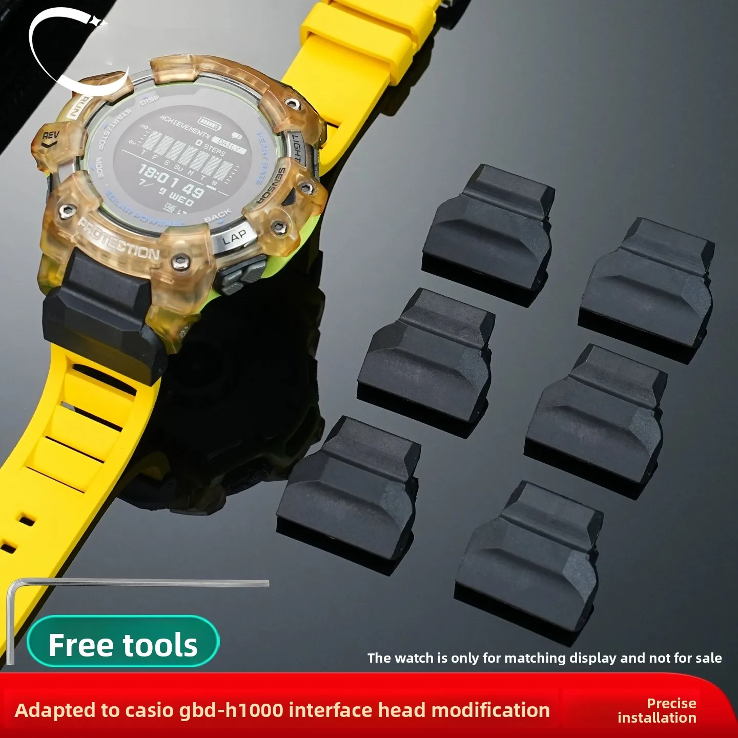 For Casio G-SHOCK GBD-H1000 gbd h1000 Adapter modified GBD-H1000 Connector Rubber Strap Genuine leather Converter Watch Bracelet