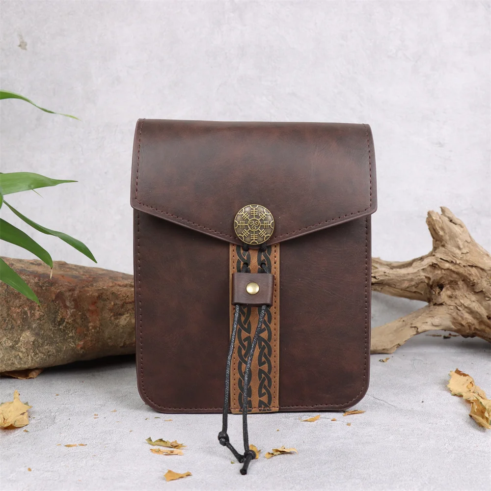 

Medieval PU Leather Fanny Pack Medieval Fanny Pack for Men Women Retro Portable Fanny Pack for Role Playing Party Daily Clothing