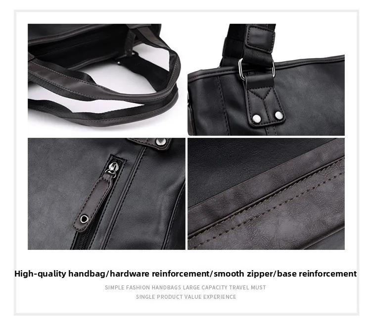 Men's Handbag, Horizontal Single-shoulder Crossbody Bag, Men's Business Casual Briefcase, Large-capacity Computer Bag, Men's Bag