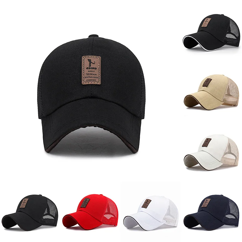 Summer Mesh Baseball Cap Breathable Sun Visor Net Cap Men Trucker Hats Casquette Sunhat Outdoor Hip Hop Hats Snapback Cap