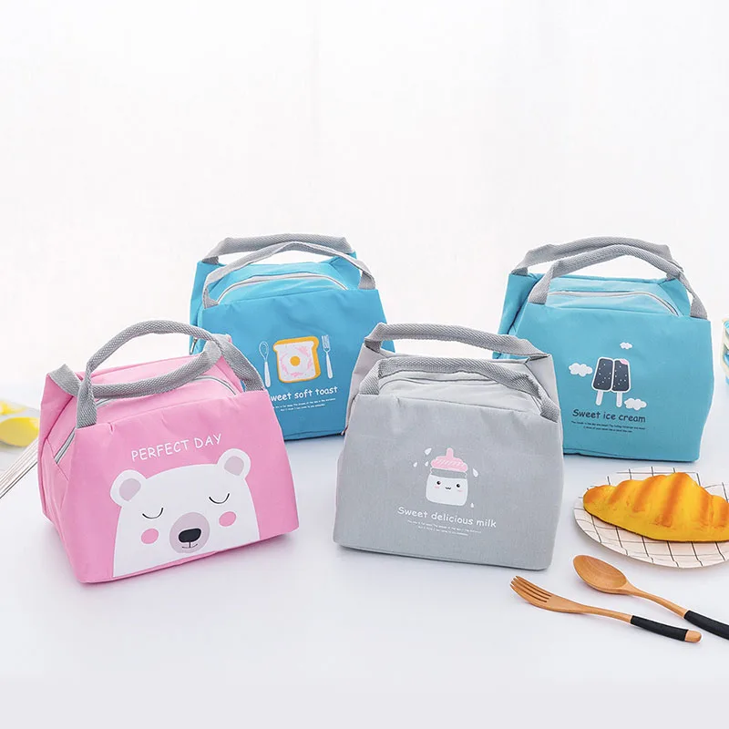 

Cartoon Children's Lunch Bag Thermal Insulation Aluminum Film High Quality Waterproof Oxford Cloth Portable Lunch Bags Tote New