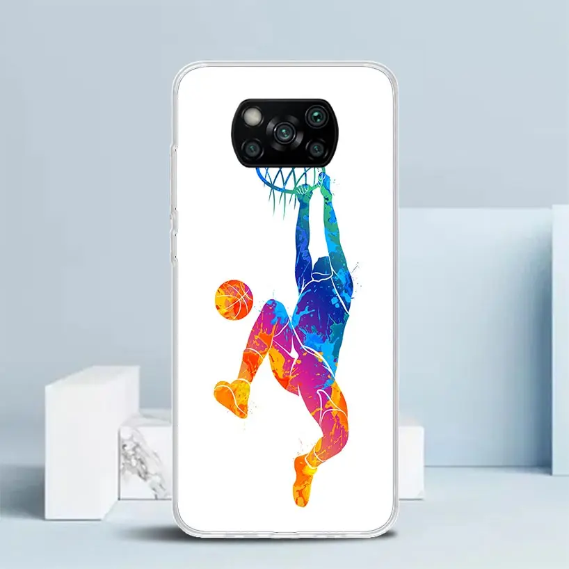 Basketball Basket Dunk Phone Case For Xiaomi Poco X6 X5 X4 X3 Nfc F6 F5 Pro F4 Gt F3 F2 F1 M5S M4 M3 M2 Soft TPU Back Cover