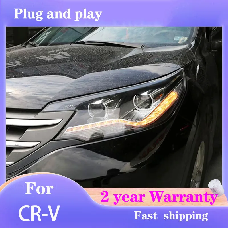 

Car Styling for Honda CR-V Headlights 2012-2014 CRV Head Lamp DRL Turn Signal Low High Beam Projector Lens