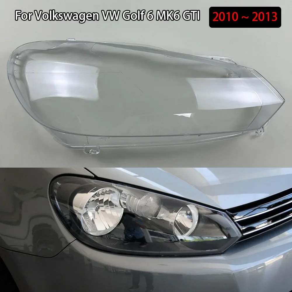 

Headlamp Cover Lens Transparent Lampshade Headlight Shell Plexiglass For Volkswagen VW Golf 6 MK6 GTI 2010 2011 2012 2013