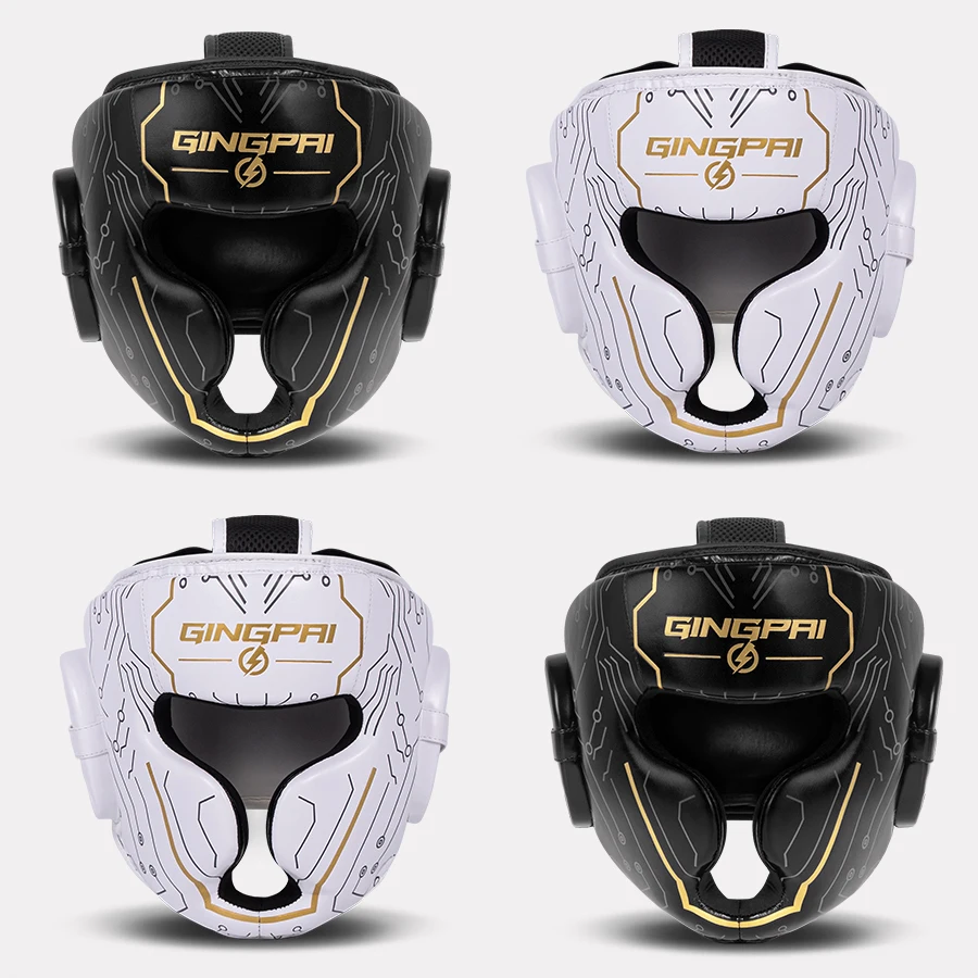 Boxing Headgear for Men Women Muay Thai MMA KickBoxing Safety Head Guard Sparring Closed Type Head gear with Full Face Coverage - view 3