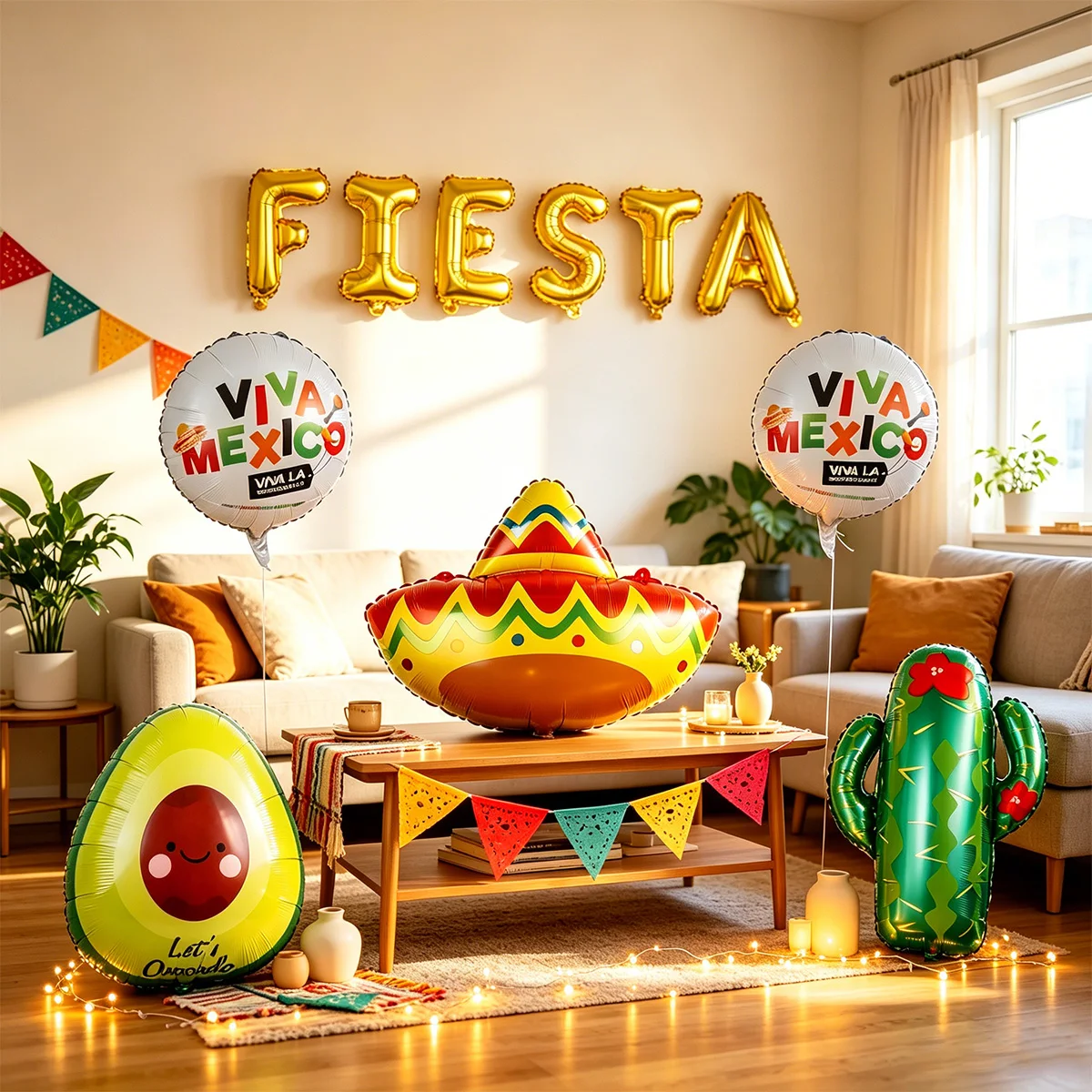 11-Piece Mexican Party Balloon Set – Perfect for Carnival, Room, Birthday, and Fiesta Decorations view 5