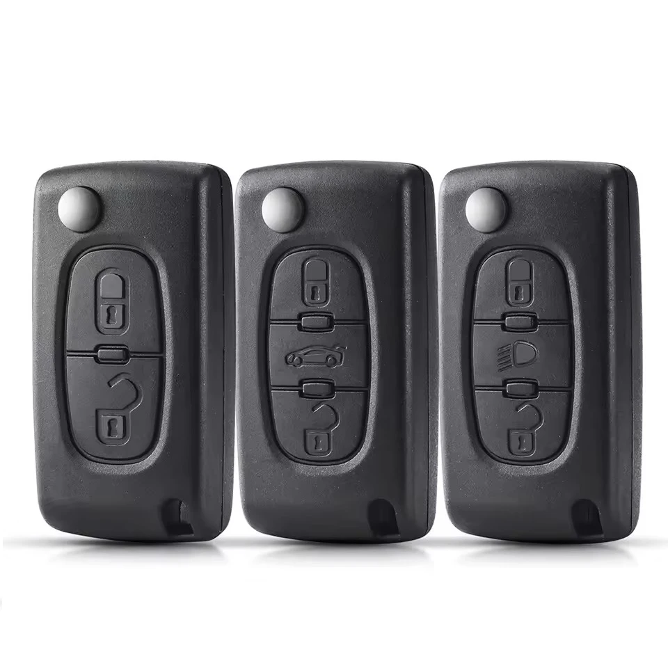 

Чехол для дистанционного ключа для Peugeot 207 307 308 407 607 807 для Citroen C2 C3 C4 C5 C6, складной корпус автомобильного ключа, 2/3 кнопки