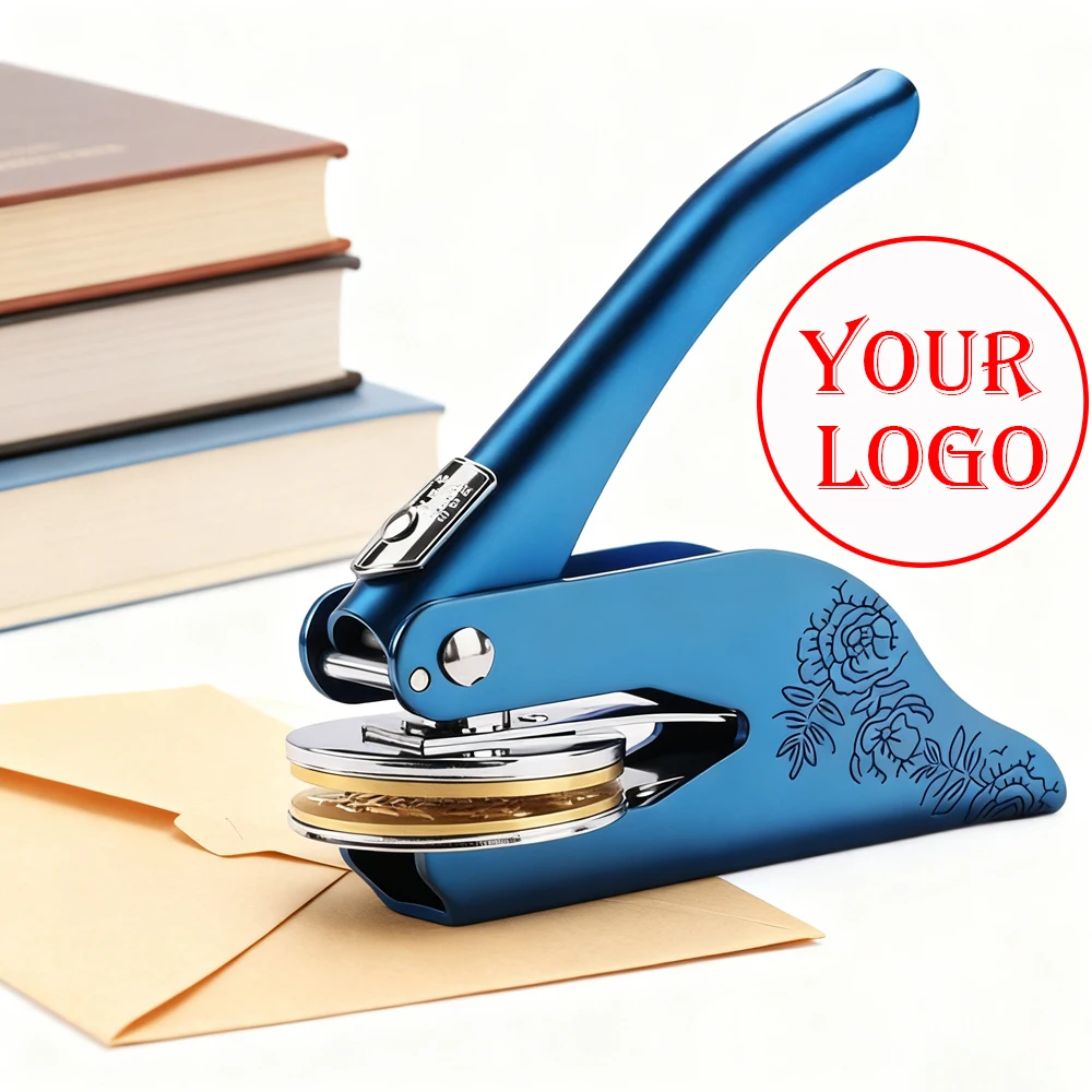 

Custom Book Embosser Stamp Round/rectangle Clip Personalized Logo Design Embossing Tool for Diy Wedding Envelope Decor Card