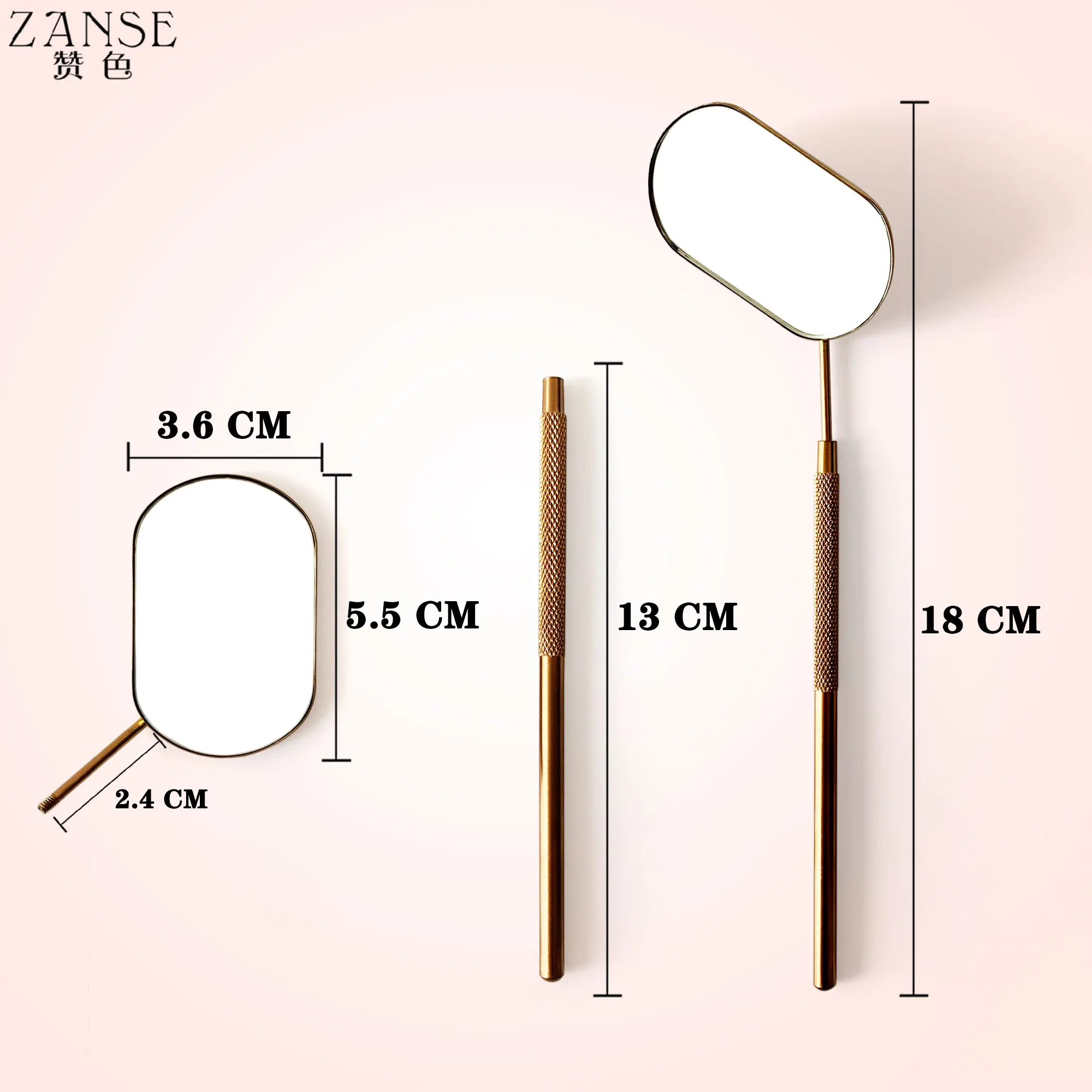 1pc Multi Colors Fake Lash Mirror Eyelash Extension Grafting Tools Stainless Steel Magnifying Beauty Long Handle Mirror