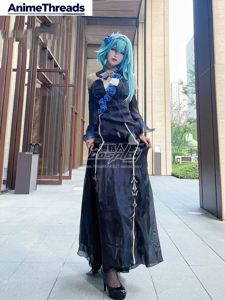 

Костюм для косплея Эулы Лоуренса из Genshin Impact: симфоническое платье, игровая аниме-униформа для вечеринок, костюм для ролевых игр на Хэллоуин