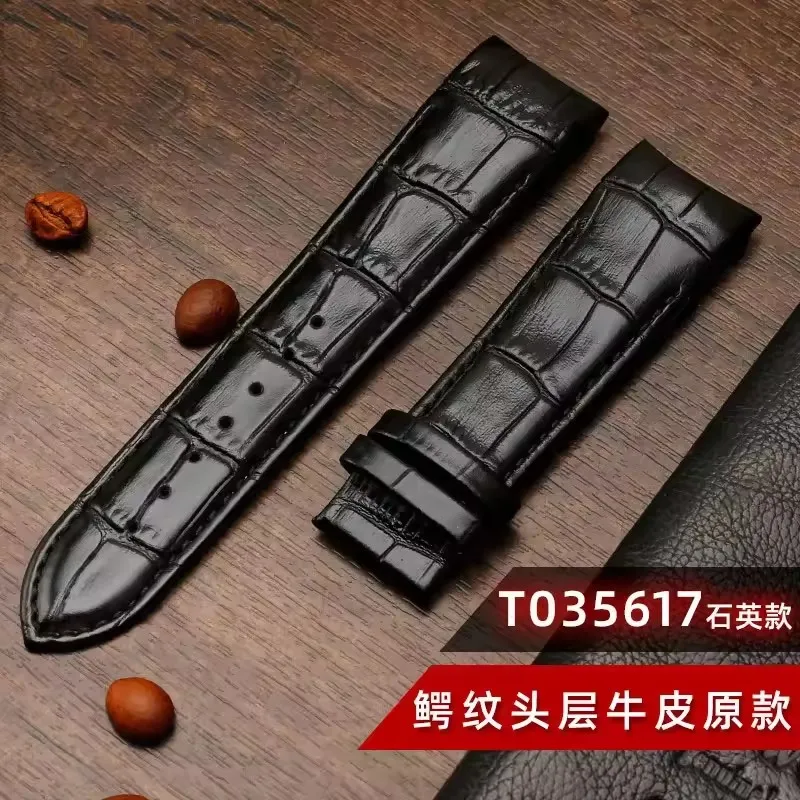 Cinturino per orologio per Tissot COUTURIER T035 T035617 627 T035439 Cinturino 22mm 23mm 24mm Fibbia a pennello Cinturini in vera pelle di vitello