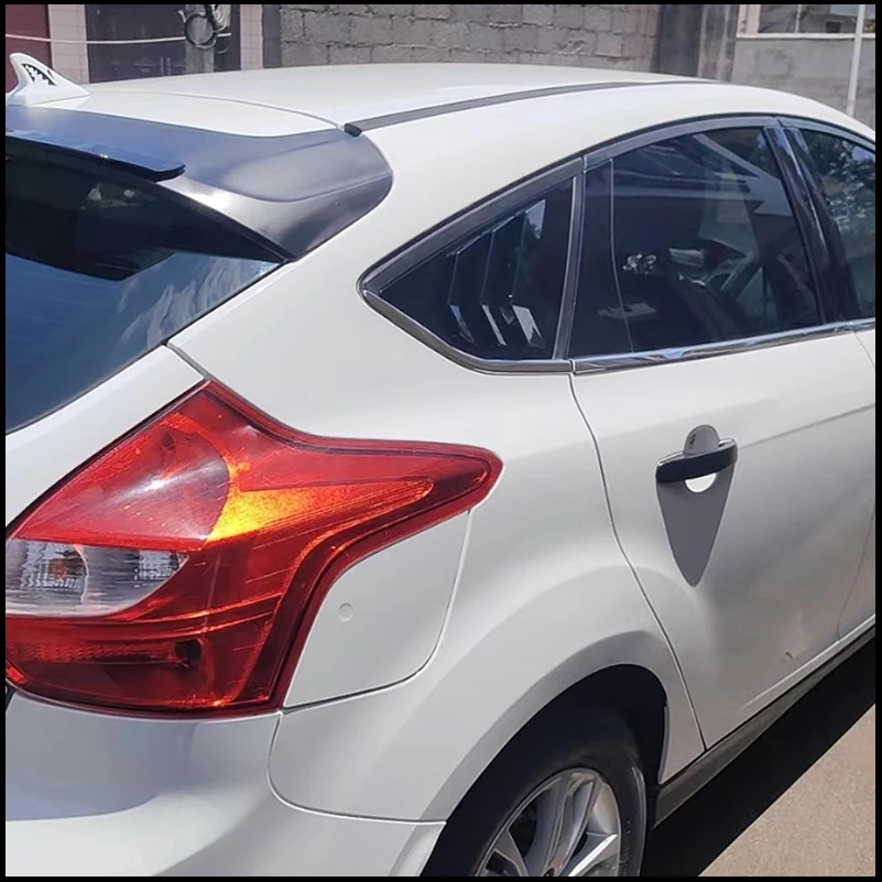 

Car Styling For Ford Focus Hatchback 2012-2017 Rear Triangle Window Louver Sill Molding Cover Sticker Trim Accessories