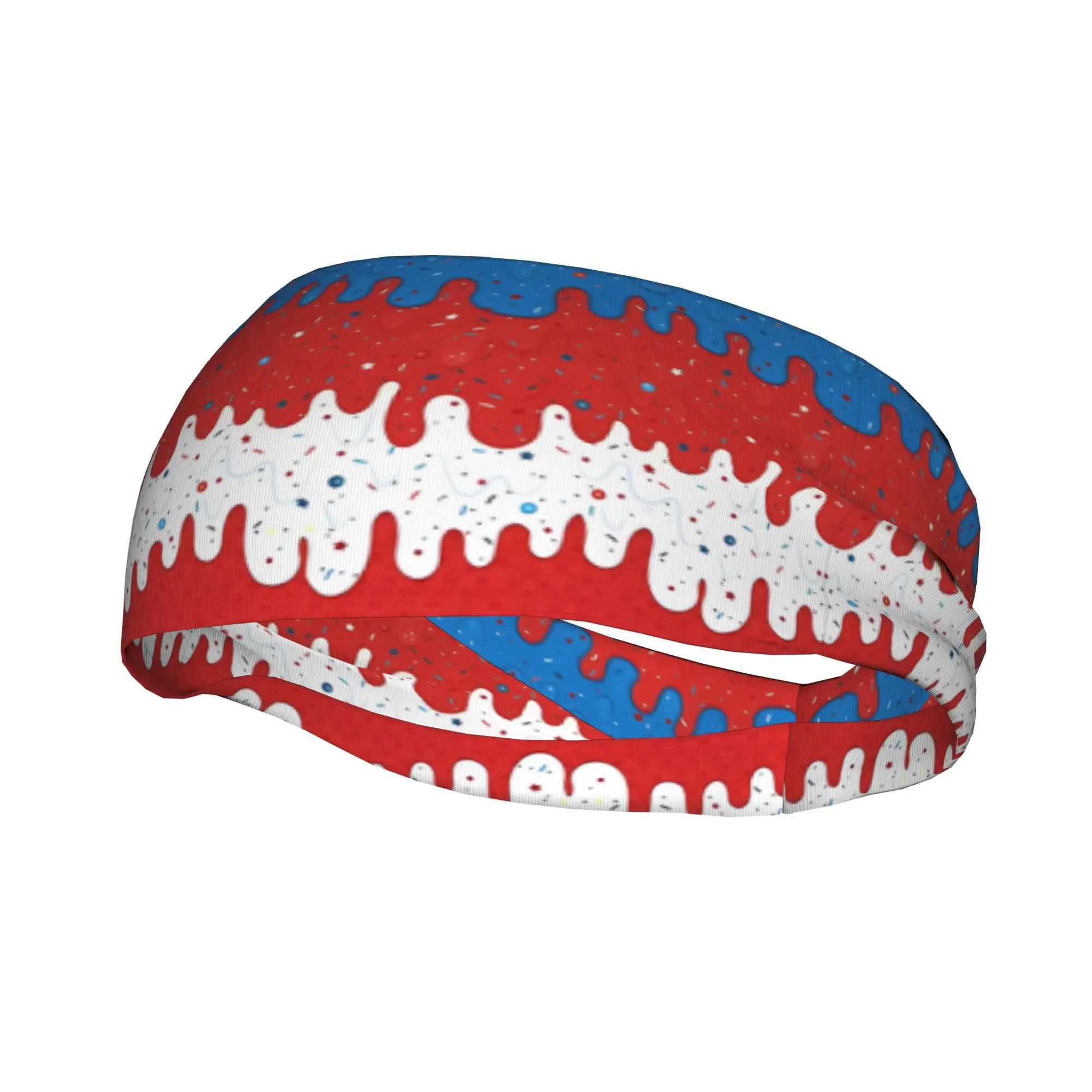 

Melting Ice Cream Cone Sports Headband with Playful Design for Casual Athletic Wear Casual Headwear