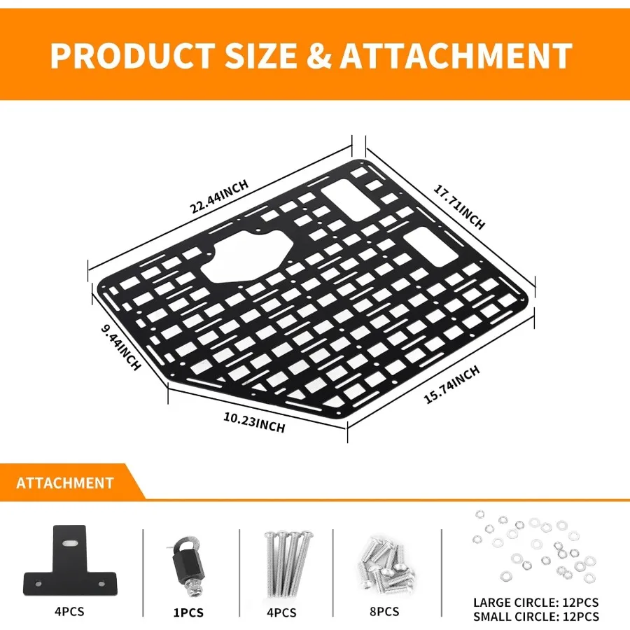 Side Bed Molle Panel Rack System Cargo Storage Organizer for 20152022  F150 Trucks 2pcs Black Durable Tactical Storage Sol