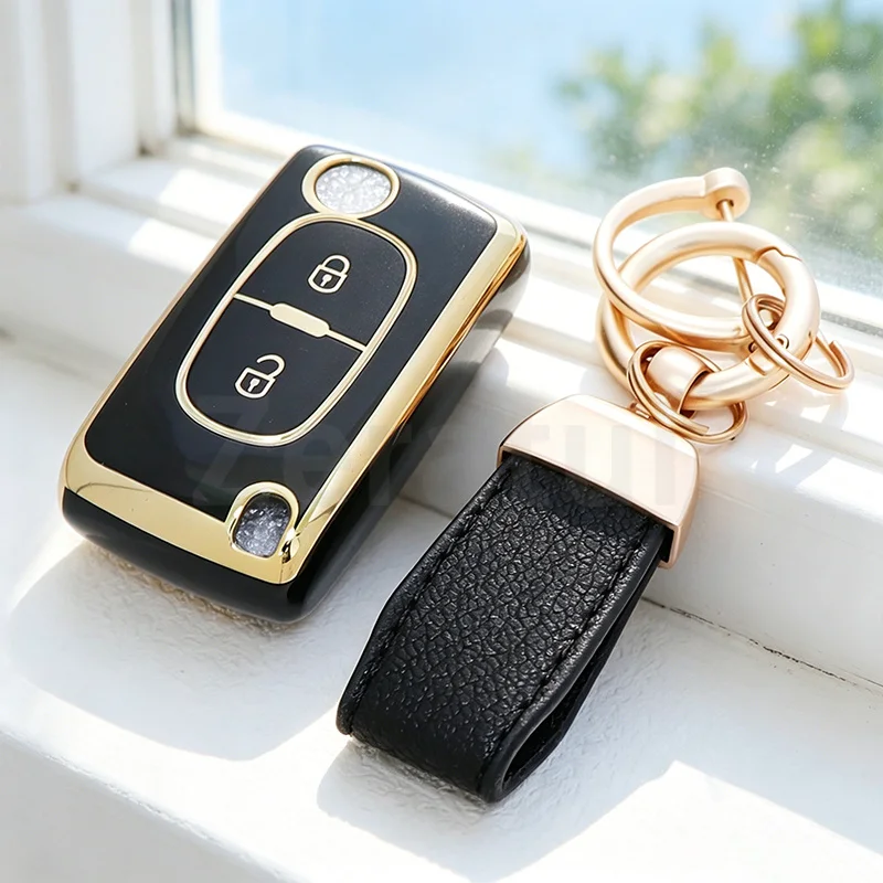 For Citroen Xsara Picasso C2 C3 C4 C5 C6 C8 Shell Fob Holder Soft TPU Car Key Fob Case Cover For Peugeot 107 206 207 307 308 406