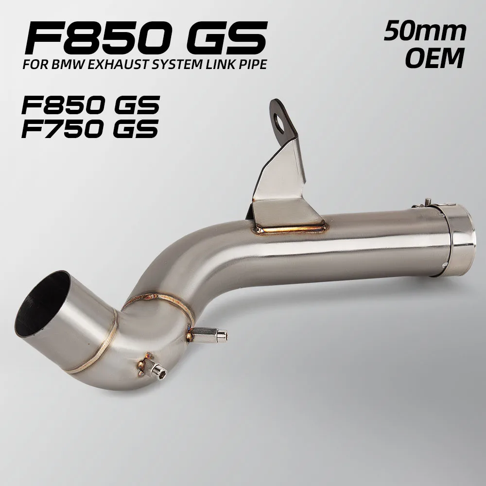 For BMW F750 F800 F850 F900 F750GS F800GS F850GS F850ADV F900GS F900ADV 2018-2026 Moto Exhaust Mid Tube Compatible OEM Muffler