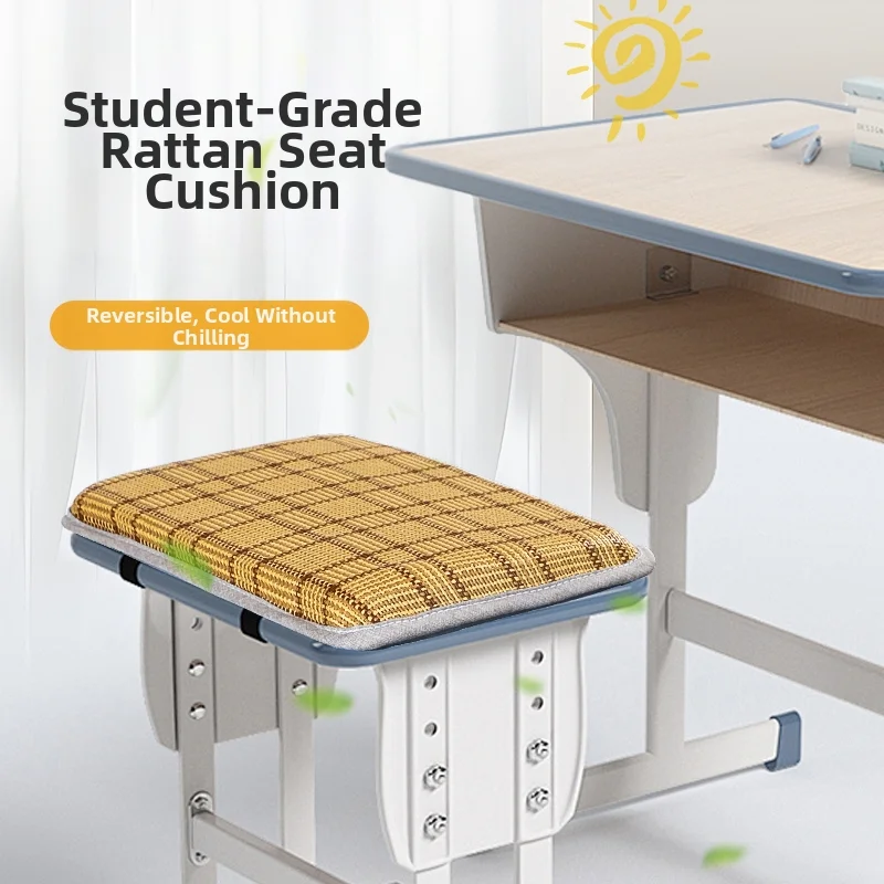 Dual-Season Mat One Side Cooling the Other Side Cotton Linen 3cm Thick High-Elastic Sponge Anti-Slip Seat Cushion