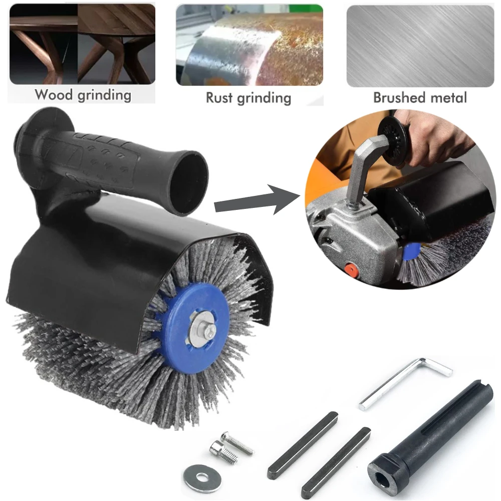 

Angle Grinder To Polisher Accessories with M10/M14 Handle Wire Drawing Attachment Burnishing Polishing Tool Set for Metal Wood