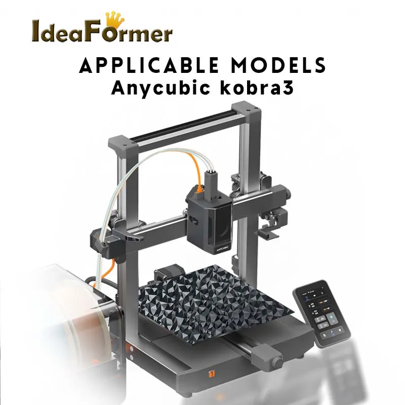 Anycubic kobra 3 빌드 플레이트 3D 프린터 부품, PEO PET 시트, 256x26 8 용수철 스틸 시트