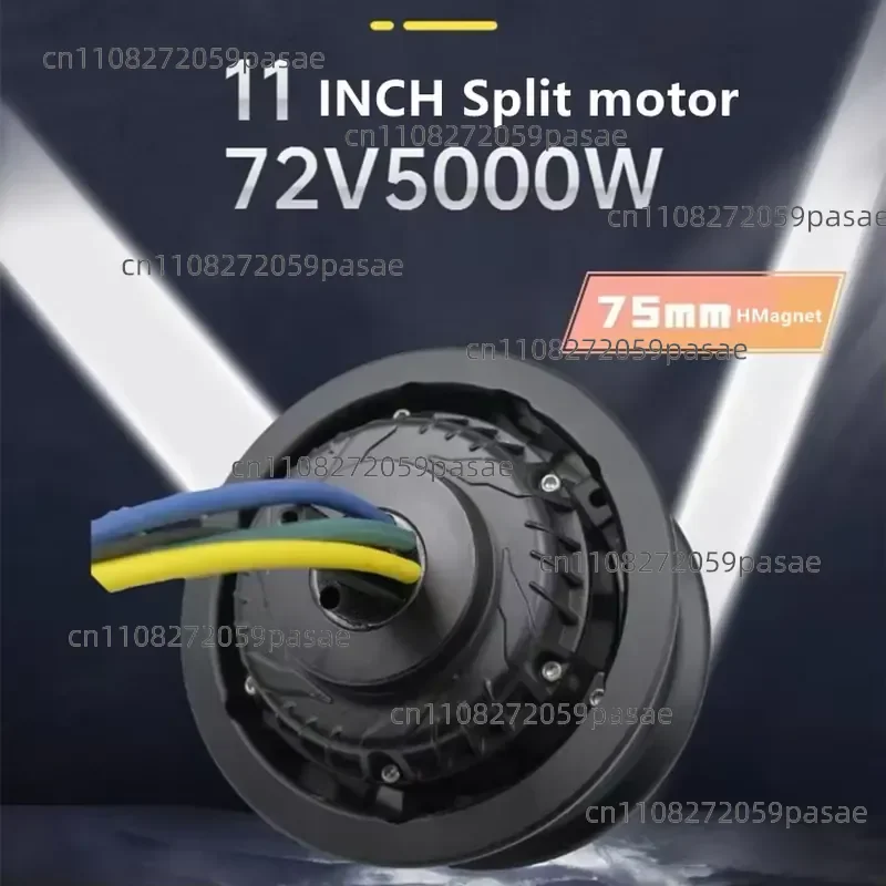 11-inch 72V 5000W electric scooter split motor 75H magnet high-speed motor, strong power