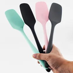 Silicone Spoon Heat Resistant Kitchen Spatula Frying Pan Shovel Mixing Scraper Bakeware Utensil Handle Scraper Cookware Tool