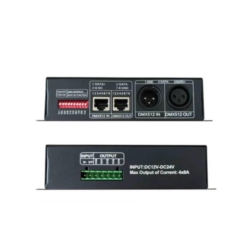 Dmx512デコーダー,rgbw,dmx DC12-24Vチャンネル,dmx512用のLEDデコーダー,dmx,dmsコントローラー