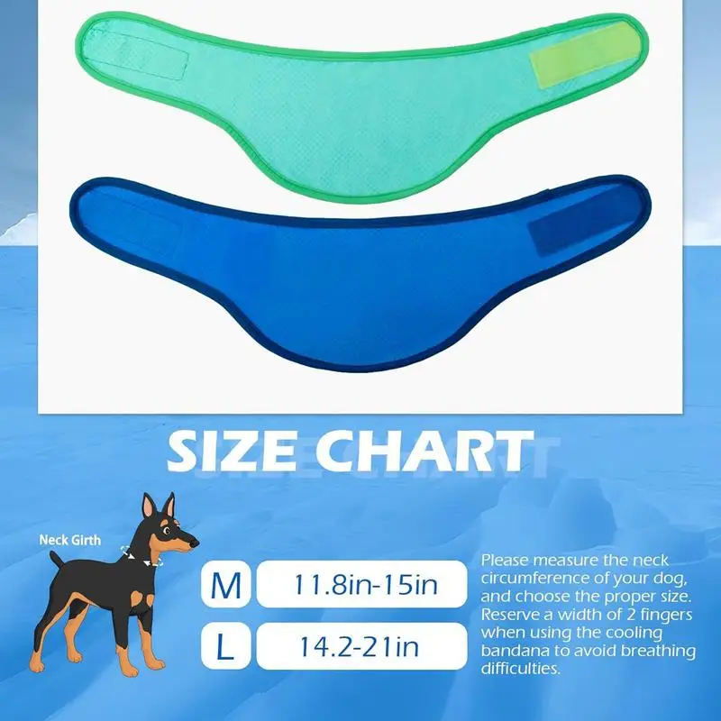 Bandana de gelo super absorvente para animais, Toalha de resfriamento para cães, Bandanas de coleira, Play Rest, Summer Walk and Sleep