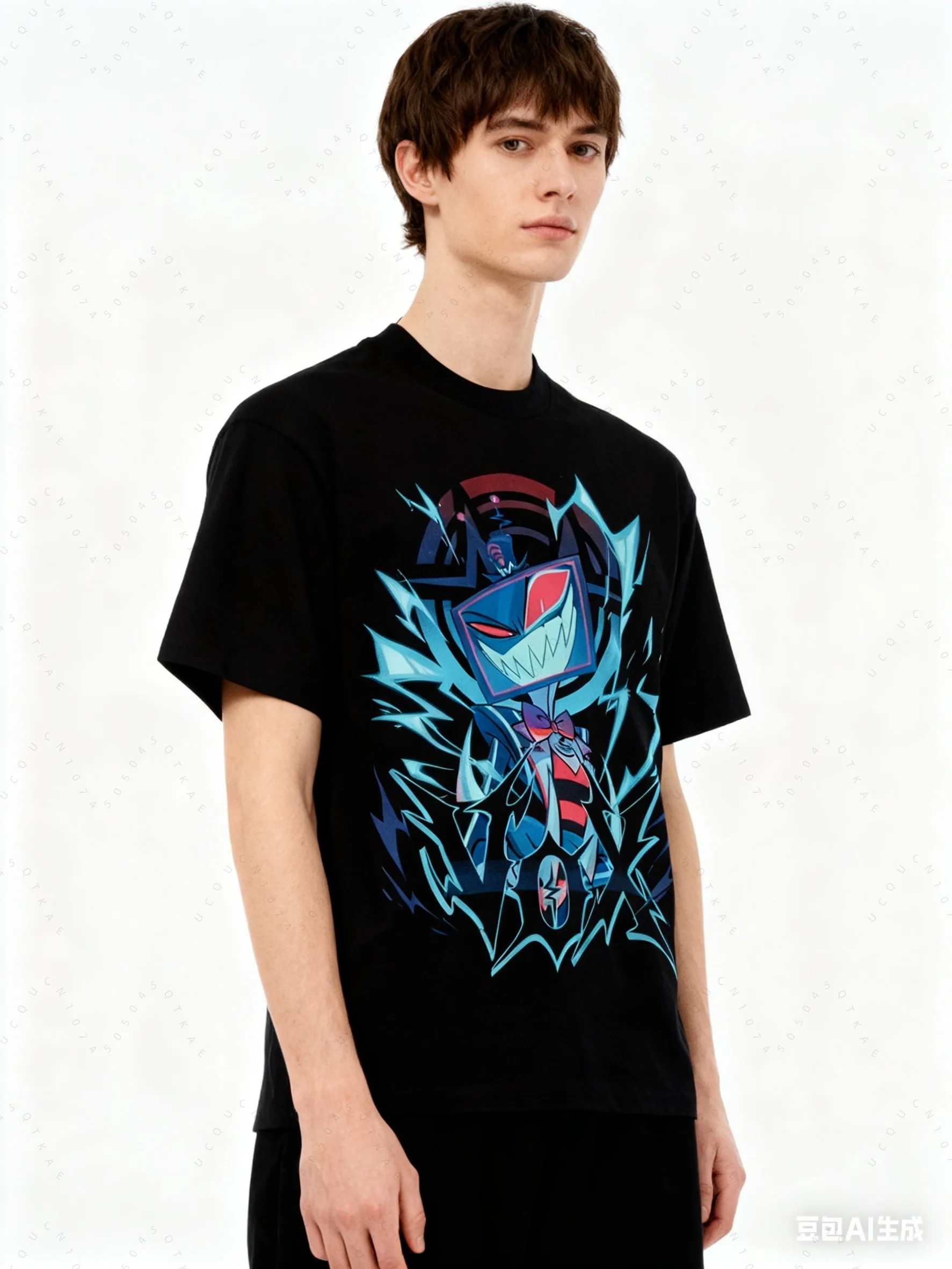 

Cyberpunk Hazbin Hotel Vox Solo Металлическая футболка можно носить как мужская женская рубашка из чистого хлопка модная рубашка с короткими рукавами