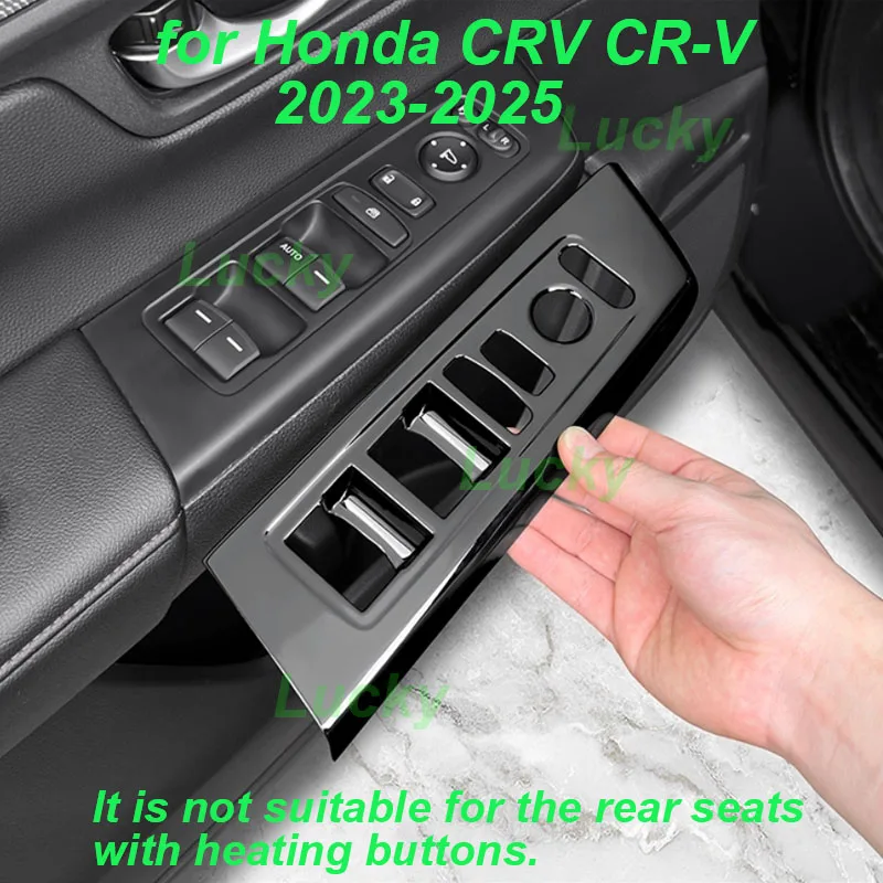 

Car Lift Panel Button Frame for Honda CR-V CRV 2023-2025 Window Inner Handle ABS Protective Cover Interior Accessories