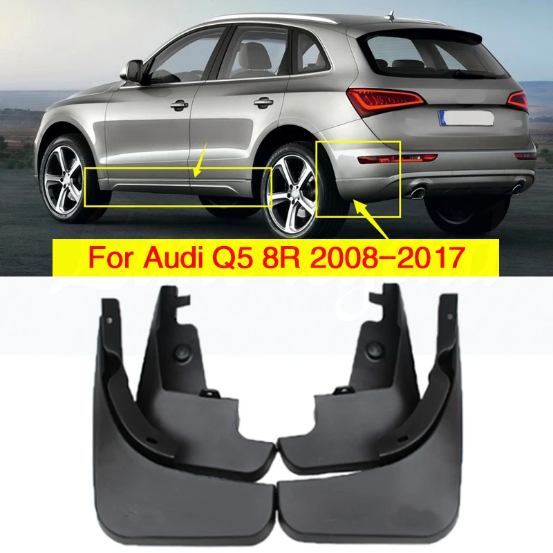 4pcs FOR Audi Q5 8R Mud Flap Guard Fender Mudguards Splash Mudflpas Frnder Mudguard car accessories Auto styline Front Rear