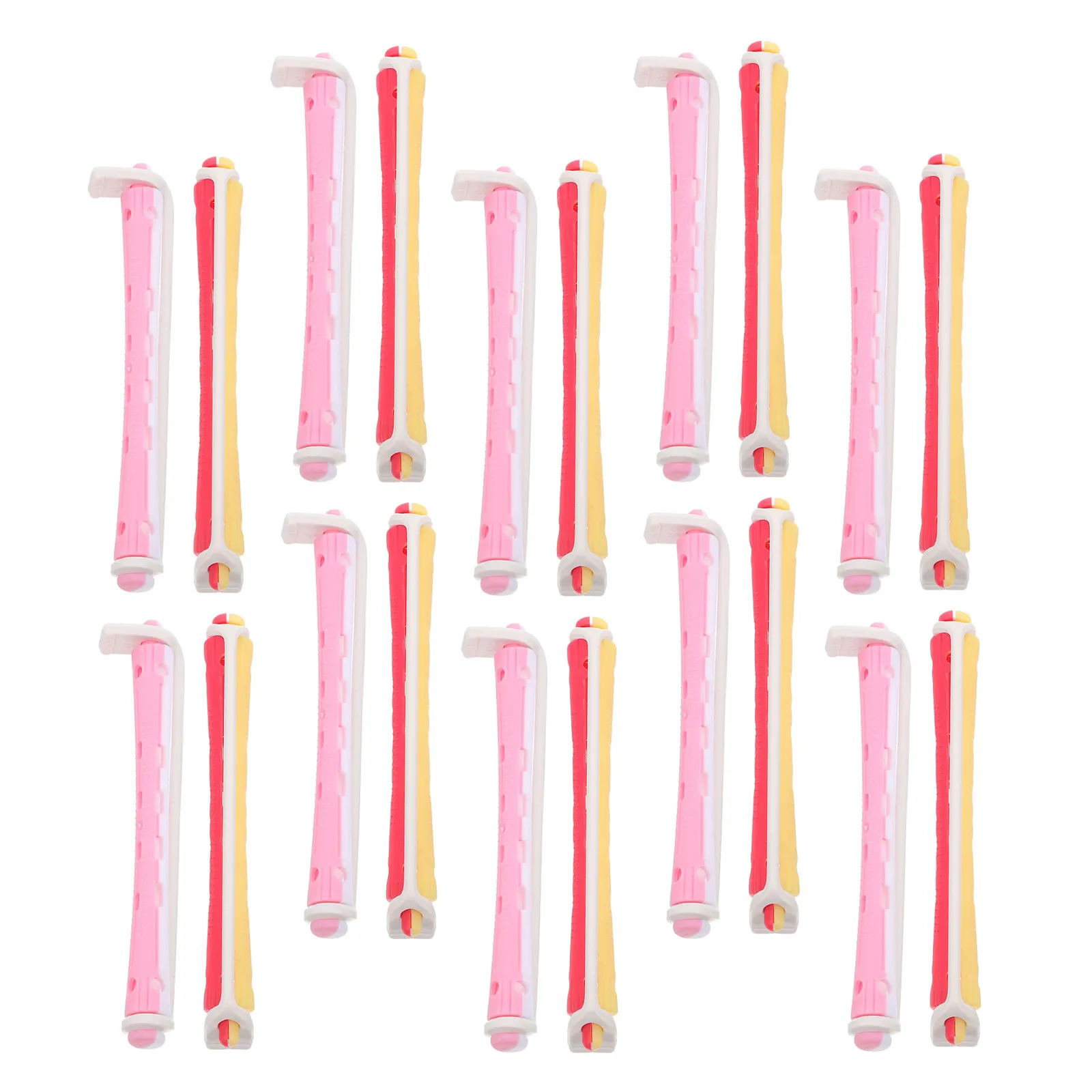 

Набор из 24 пластиковых бигуди для завивки волос без нагрева, двухцветные, профессиональные, для салонов красоты, инструменты для завивки