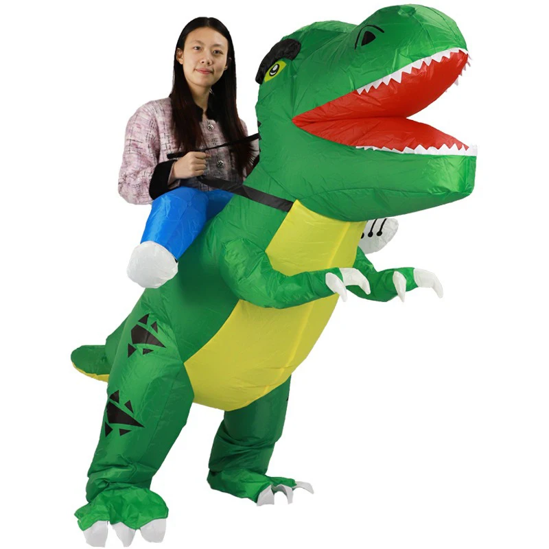 riding-dinosaurs-inflatable-suit-green-tyrannosaurus-rex-cartoon-doll-costume-festival-party-amusement-park-business-activities