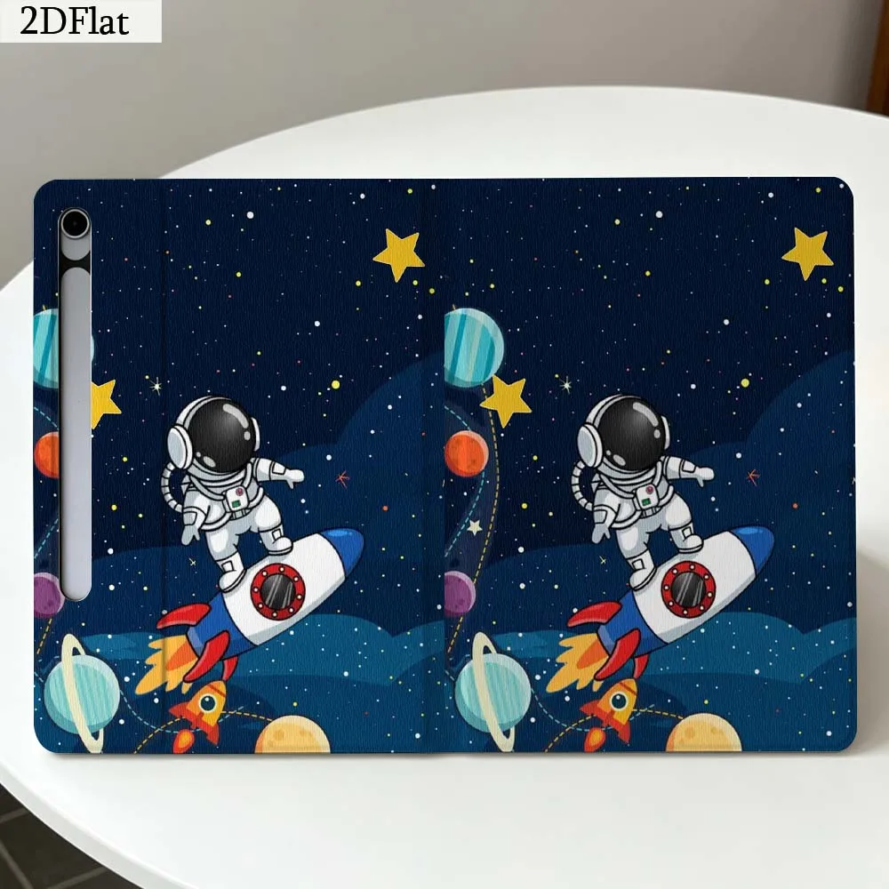 Cartoon Astronaut Space For Samsung Galaxy Tab S11 S10 S9 S8 S7 S6 A11 A10.1 A9 A8 A7 Ultra FE Plus Soft Tablet Case Gift