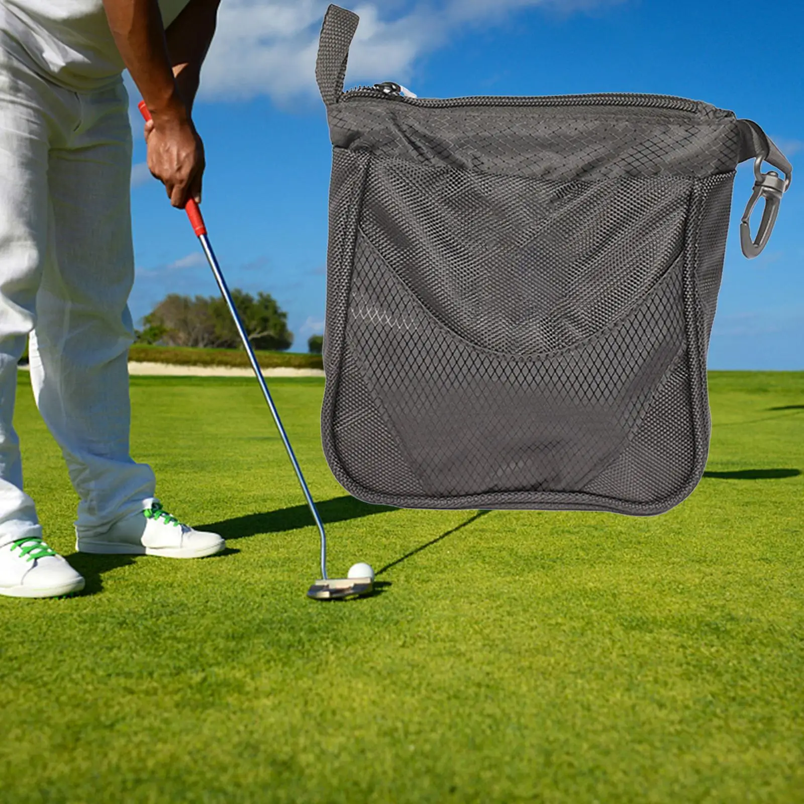 Golf Ball Bags Golf Tees Holder for Men Women Polyester for Ball Storage