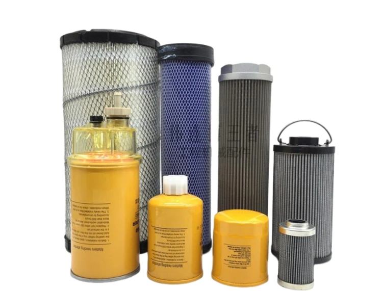 Excavator diesel air filter oil filter element hydraulic oil pilot filter excavator accessories