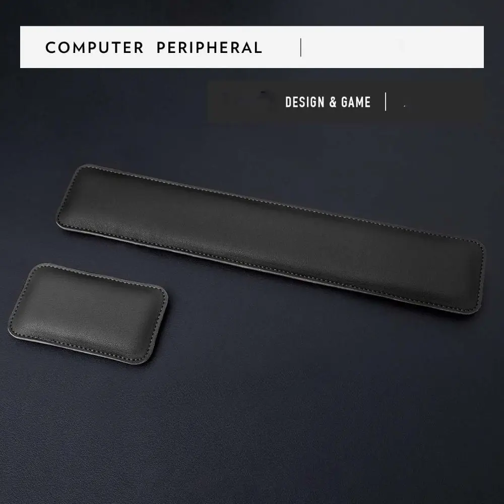 Durable Portable Leather Mouse Pad Large Leather Keyboard Wrist Pad Double-sided Non-slip Computer Keyboard Desk Pad PC Computer